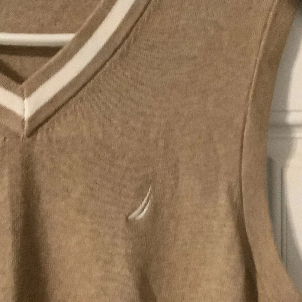 Nautica Navtech Mens Tan golf‎ sweater vest, M